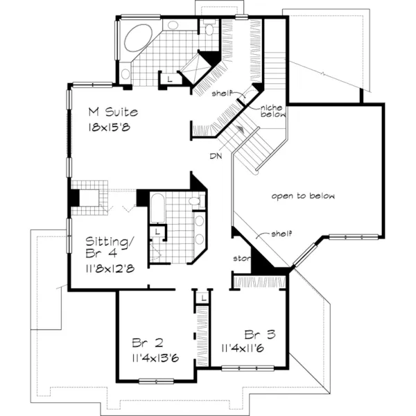 Country House Plan Second Floor - Gilmore Place Craftsman Home 072D-0626 - Search House Plans and More