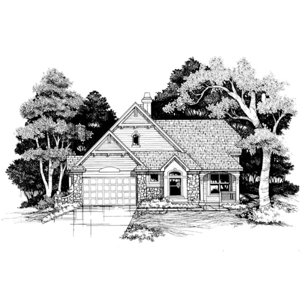 Cabin & Cottage House Plan Front of Home - Gideon Neoclassical Home 072D-0627 - Search House Plans and More