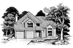 Modern House Plan Front of Home - Cantwell Mill Traditional Home 072D-0629 - Search House Plans and More