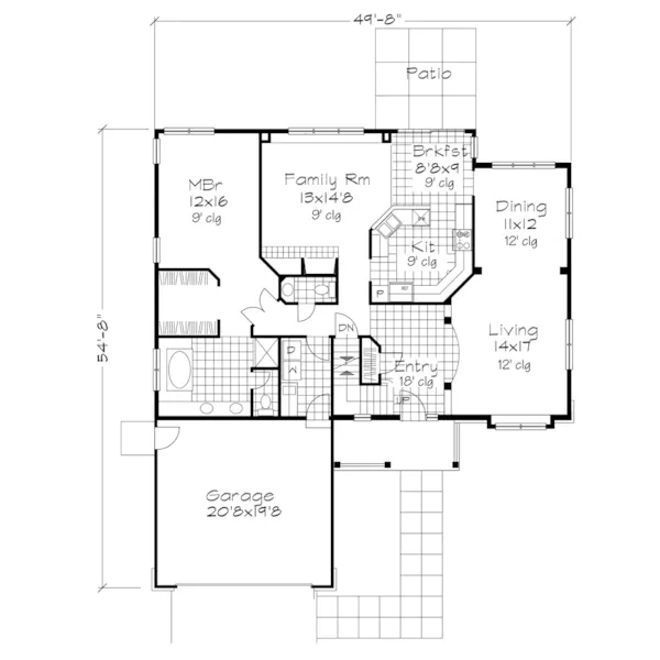 Southern House Plan First Floor - Niccolo Southern Victorian Home 072D-0630 - Shop House Plans and More