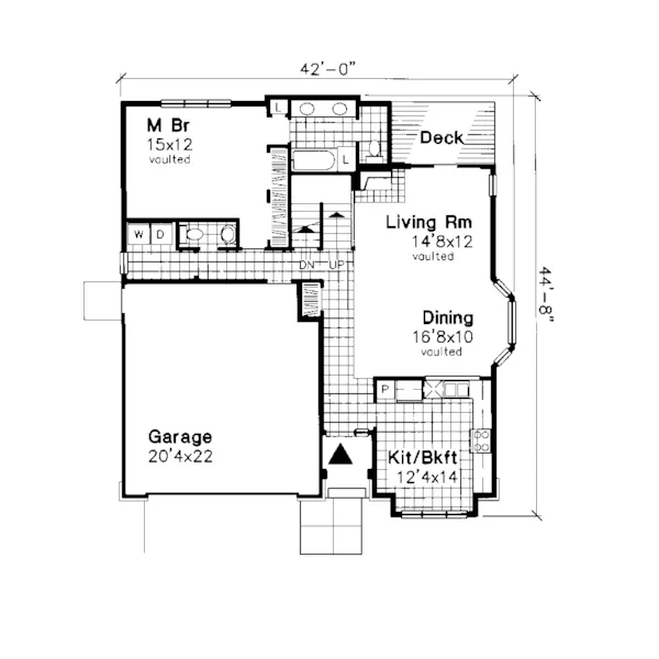 Contemporary House Plan First Floor - Bentley Creek Traditional Home 072D-0631 - Search House Plans and More