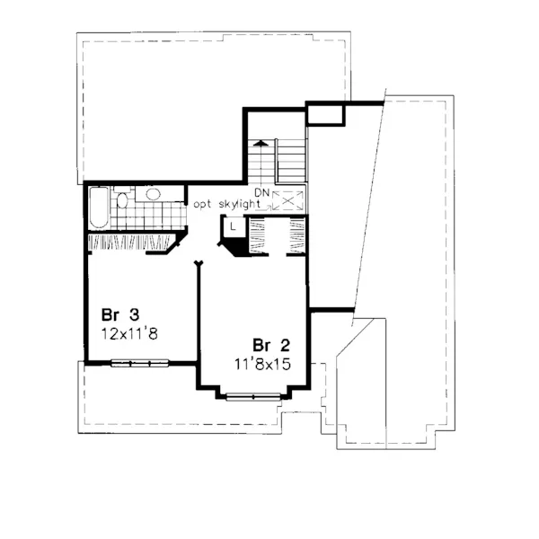 Contemporary House Plan Second Floor - Bentley Creek Traditional Home 072D-0631 - Search House Plans and More