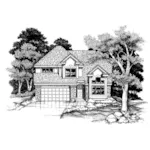 Contemporary House Plan Front of Home - Bentley Creek Traditional Home 072D-0631 - Search House Plans and More