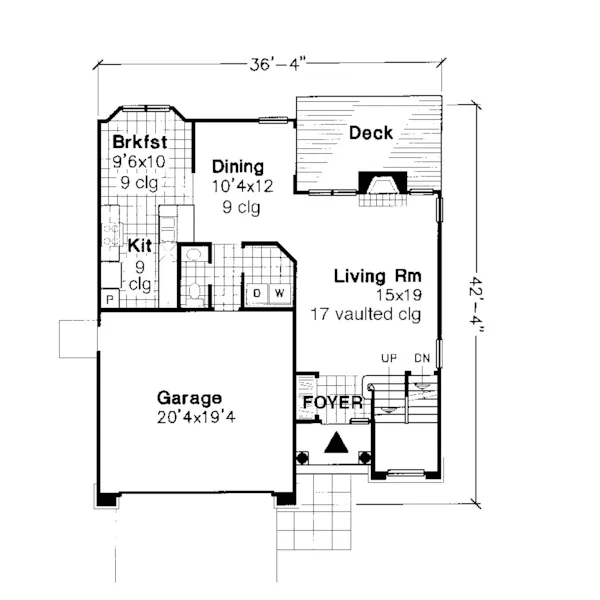 Contemporary House Plan First Floor - Horsham Traditional Home 072D-0632 - Search House Plans and More