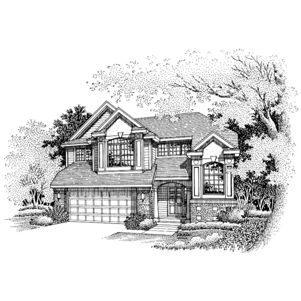 Contemporary House Plan Front of Home - Horsham Traditional Home 072D-0632 - Search House Plans and More