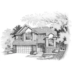 Contemporary House Plan Front of Home - Horsham Traditional Home 072D-0632 - Search House Plans and More