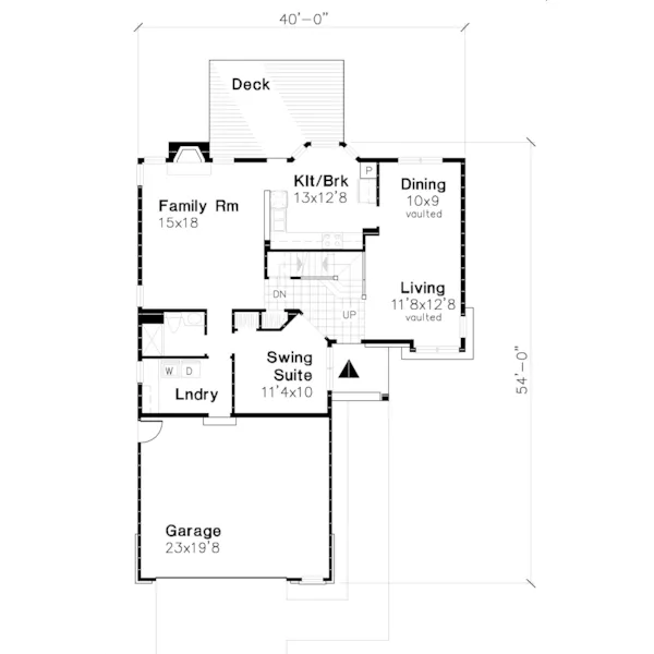 Traditional House Plan First Floor - Millstream Point Country Home 072D-0633 - Shop House Plans and More