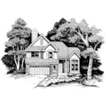 Traditional House Plan Front of Home - Millstream Point Country Home 072D-0633 - Shop House Plans and More