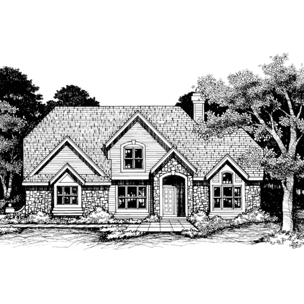 Southern House Plan Front of Home - Peavine Canyon Traditional Home 072D-0635 - Shop House Plans and More