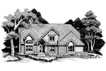 Country House Plan Front of Home - Everett Mill Tudor Style Home 072D-0636 - Search House Plans and More