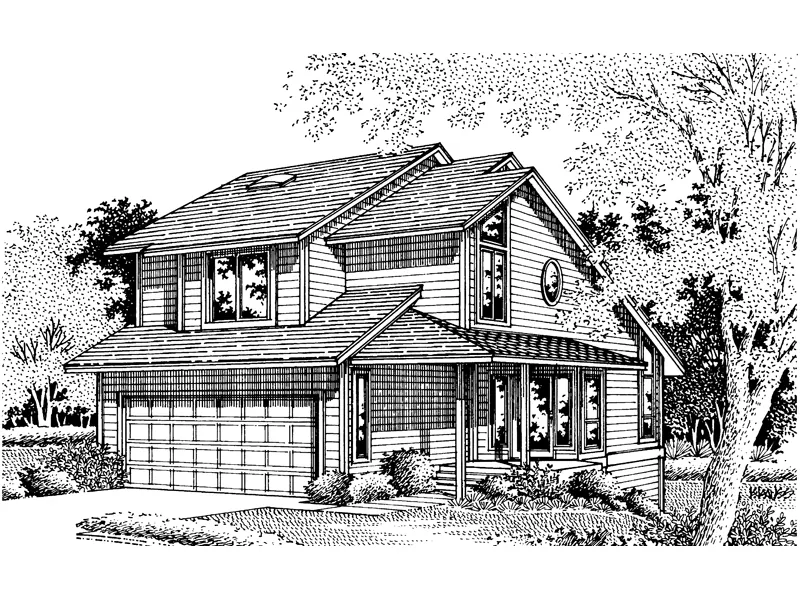 Contemporary House Plan Front of Home - Oak Springs Country Home 072D-0637 - Shop House Plans and More