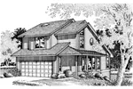 Modern House Plan Front of Home - Oak Springs Country Home 072D-0637 - Shop House Plans and More
