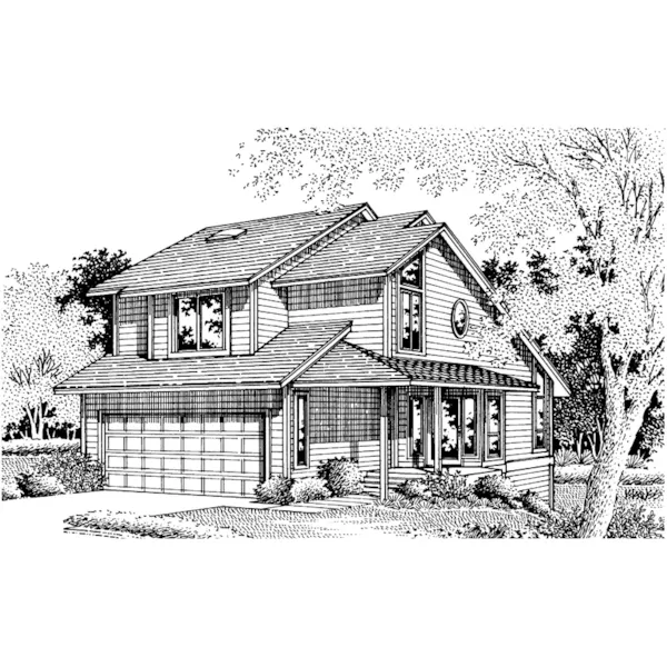 Traditional House Plan Front of Home - Oak Springs Country Home 072D-0637 - Shop House Plans and More