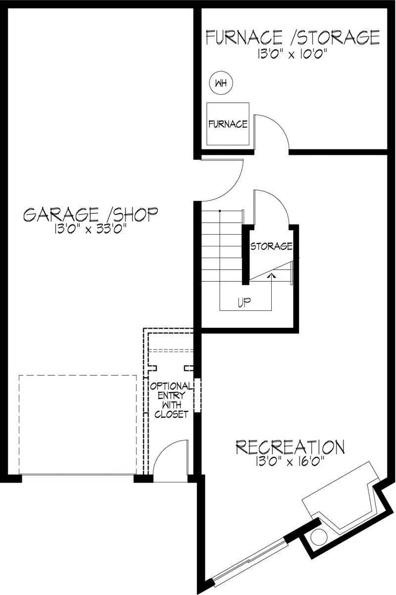 Contemporary House Plan Lower Level Floor - Oak Springs Country Home 072D-0637 - Shop House Plans and More