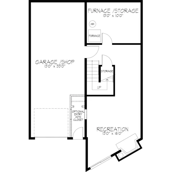 Traditional House Plan Lower Level Floor - Oak Springs Country Home 072D-0637 - Shop House Plans and More