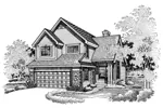 Traditional House Plan Front of Home - Cardareva Traditional Home 072D-0638 - Search House Plans and More