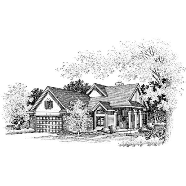 Country House Plan Front of Home - Doe Creek Southern Ranch Home 072D-0639 - Search House Plans and More