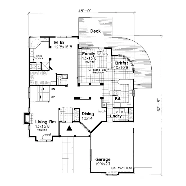 Contemporary House Plan First Floor - Maya Luxury Home 072D-0640 - Shop House Plans and More