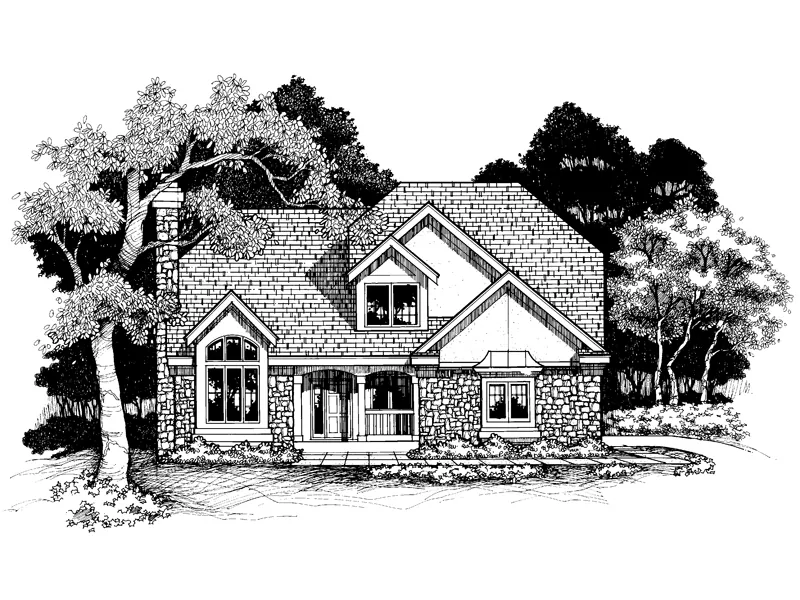 Traditional House Plan Front of Home - Maya Luxury Home 072D-0640 - Shop House Plans and More