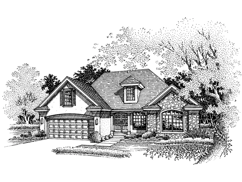 Traditional House Plan Front of Home - Belews Creek Rustic Home 072D-0643 - Search House Plans and More
