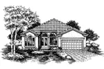Florida House Plan Front of Home - Austen Sunbelt Home 072D-0644 - Search House Plans and More