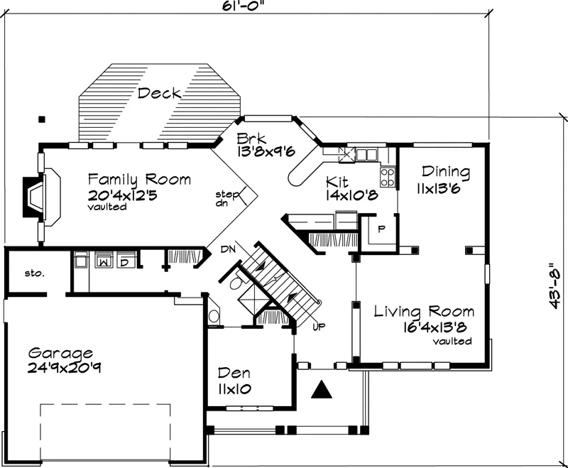 Contemporary House Plan First Floor - Parkwood Traditional Home 072D-0646 - Shop House Plans and More