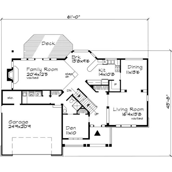 Modern House Plan First Floor - Parkwood Traditional Home 072D-0646 - Shop House Plans and More