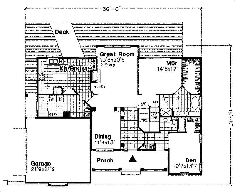 Country House Plan First Floor - Elkington Country Home 072D-0648 - Search House Plans and More
