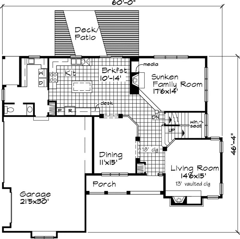 Contemporary House Plan First Floor - Kaiser Hill Luxury Country Home 072D-0649 - Search House Plans and More