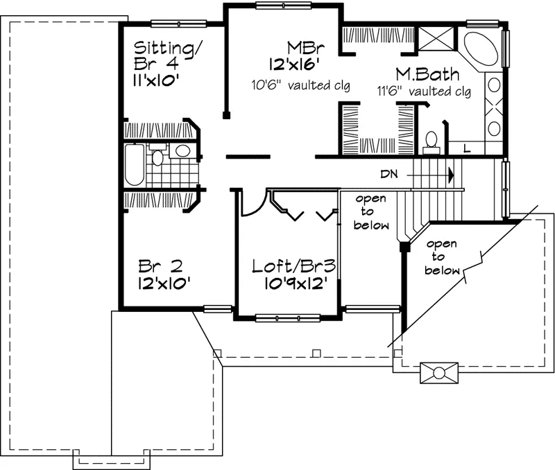 Contemporary House Plan Second Floor - Kaiser Hill Luxury Country Home 072D-0649 - Search House Plans and More