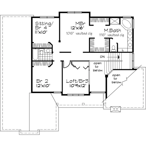 Modern House Plan Second Floor - Kaiser Hill Luxury Country Home 072D-0649 - Search House Plans and More