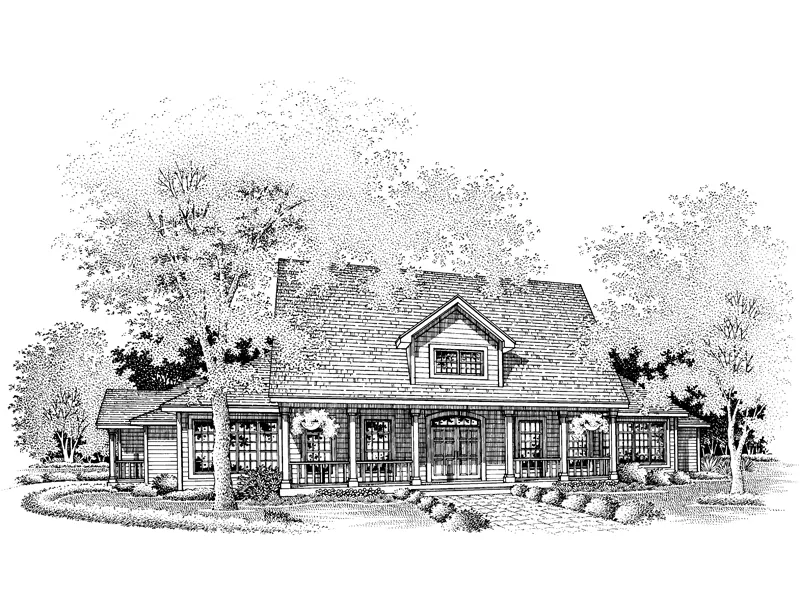 Farmhouse Plan Front of Home - Marquand Country Home 072D-0650 - Shop House Plans and More