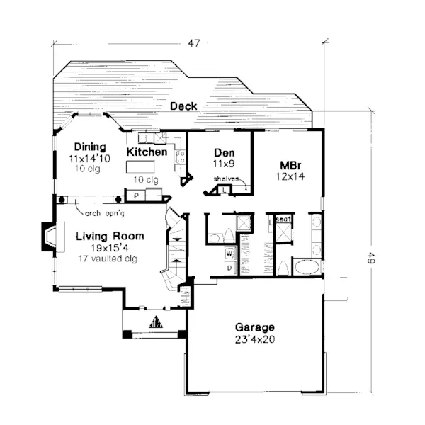 Country House Plan First Floor - Apple Creek Country Home 072D-0652 - Search House Plans and More