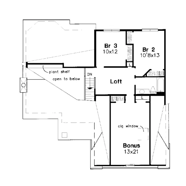 Country House Plan Second Floor - Apple Creek Country Home 072D-0652 - Search House Plans and More