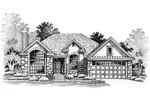 Traditional House Plan Front of Home - Ballard Woods Rustic Ranch Home 072D-0653 - Search House Plans and More