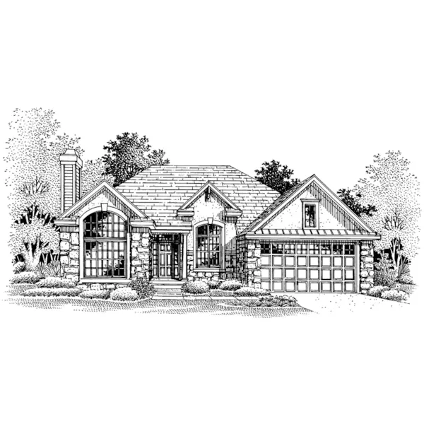 Southern House Plan Front of Home - Ballard Woods Rustic Ranch Home 072D-0653 - Search House Plans and More