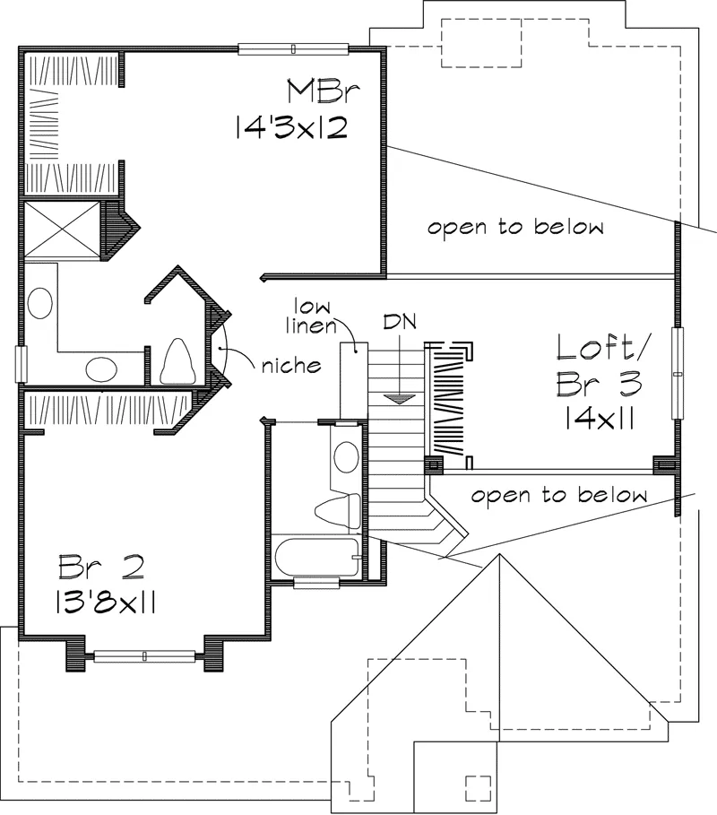 Southern House Plan Second Floor - Corley Traditional Home 072D-0654 - Search House Plans and More