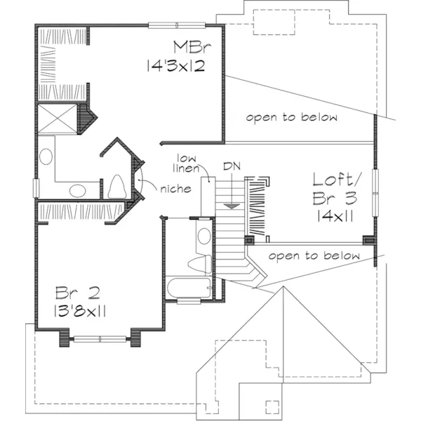 Country House Plan Second Floor - Corley Traditional Home 072D-0654 - Search House Plans and More