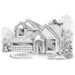 Country House Plan Front of Home - Corley Traditional Home 072D-0654 - Search House Plans and More