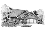 Craftsman House Plan Front of Home - Dresden Farm Craftsman Home 072D-0656 - Search House Plans and More