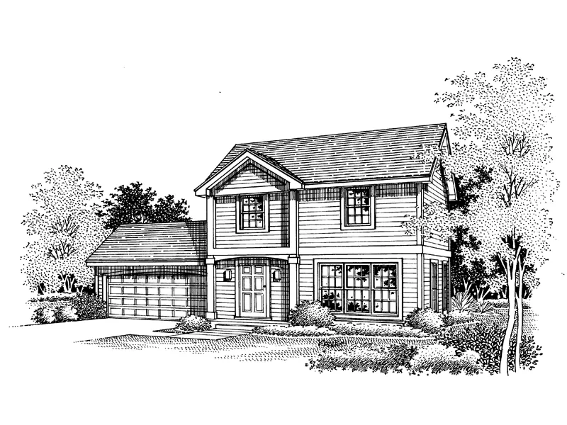 Southern House Plan Front of Home - Sunset Grove Colonial Home 072D-0657 - Shop House Plans and More