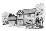 Plantation House Plan Front of Home - Sunset Grove Colonial Home 072D-0657 - Shop House Plans and More