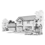 Plantation House Plan Front of Home - Sunset Grove Colonial Home 072D-0657 - Shop House Plans and More