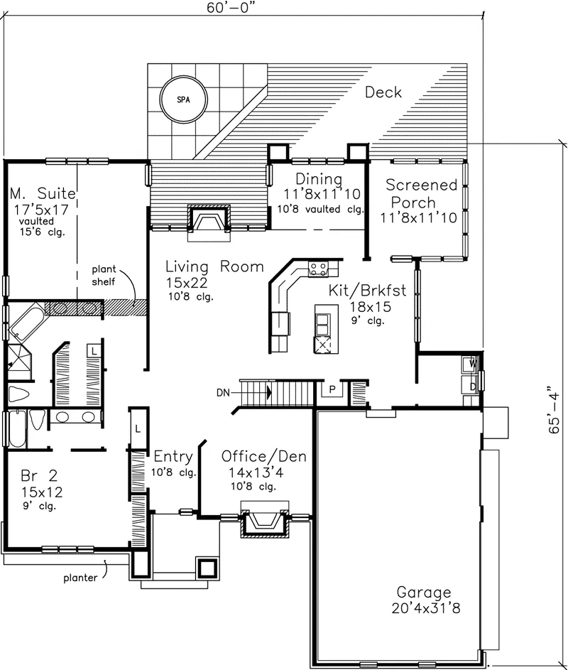 Country House Plan First Floor - Webster Path Ranch Home 072D-0658 - Shop House Plans and More
