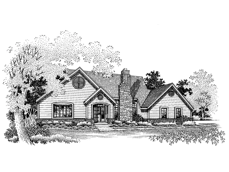 Country House Plan Front of Home - Webster Path Ranch Home 072D-0658 - Shop House Plans and More