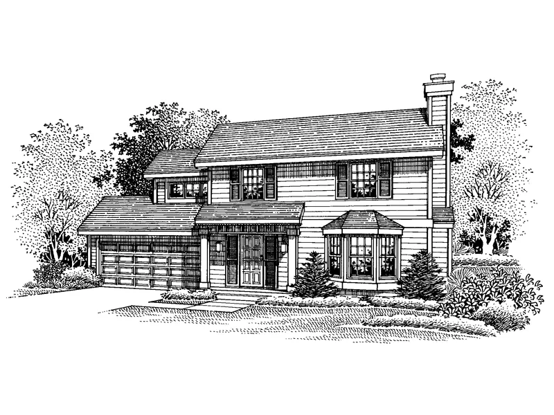Traditional House Plan Front of Home - Merribrook Hill Colonial Home 072D-0660 - Shop House Plans and More