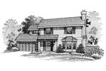 Southern House Plan Front of Home - Merribrook Hill Colonial Home 072D-0660 - Shop House Plans and More