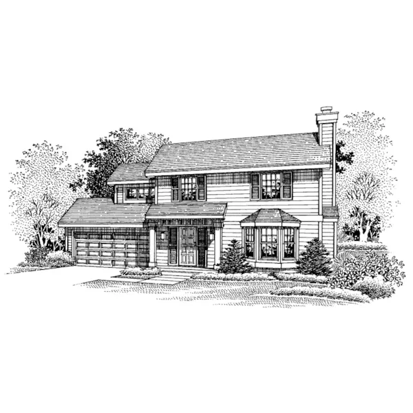 Southern House Plan Front of Home - Merribrook Hill Colonial Home 072D-0660 - Shop House Plans and More