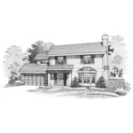 Southern House Plan Front of Home - Merribrook Hill Colonial Home 072D-0660 - Shop House Plans and More