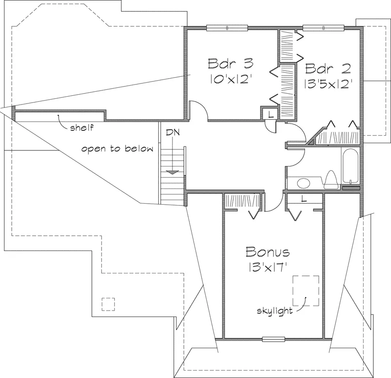 Sunbelt House Plan Second Floor - Mantilla Sunbelt Home 072D-0661 - Shop House Plans and More